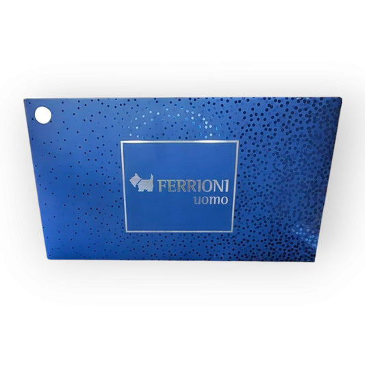 Ferrioni Uomo Gift Set para Hombre – Eau de Toilette 100 ml + Body Shampoo 150 ml + After Shave Gel 150 ml + Mini Eau de Toilette 5 ml
