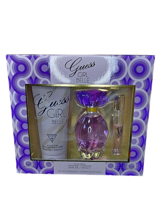 Guess Girl Belle Gift Set para Mujer – Eau de Toilette 100 ml + Body Lotion 200 ml + Travel Spray 15 ml