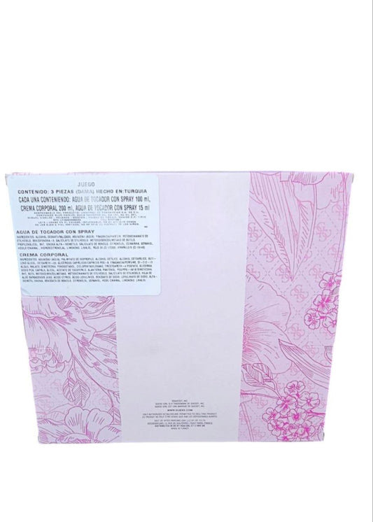 Guess Girls Gift Set para Mujer – Eau de Toilette 100 ml + Body Lotion 200 ml + Travel Spray 15 ml