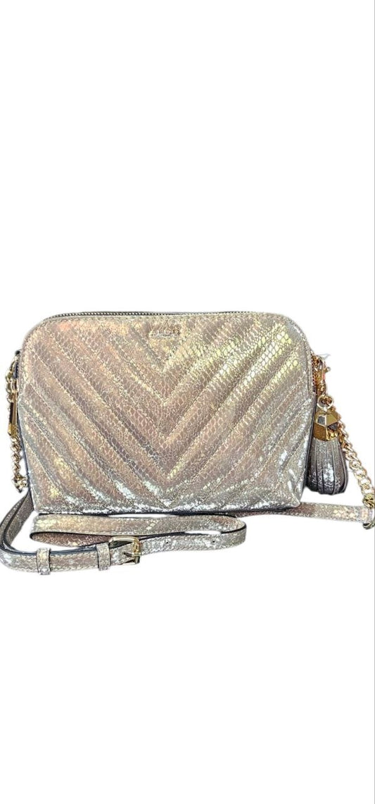 ALDO Crossbody Acolchado Dorado Metálico | Bolso para Mujer