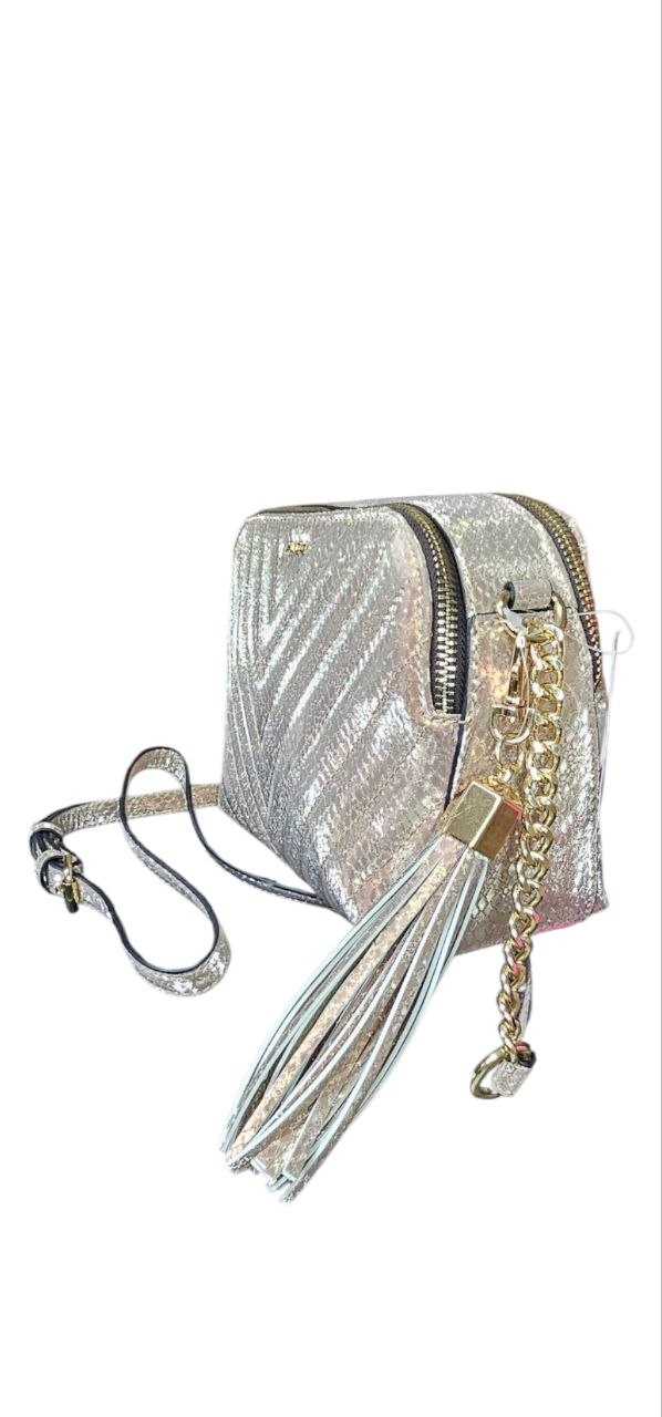 ALDO Crossbody Acolchado Dorado Metálico | Bolso para Mujer