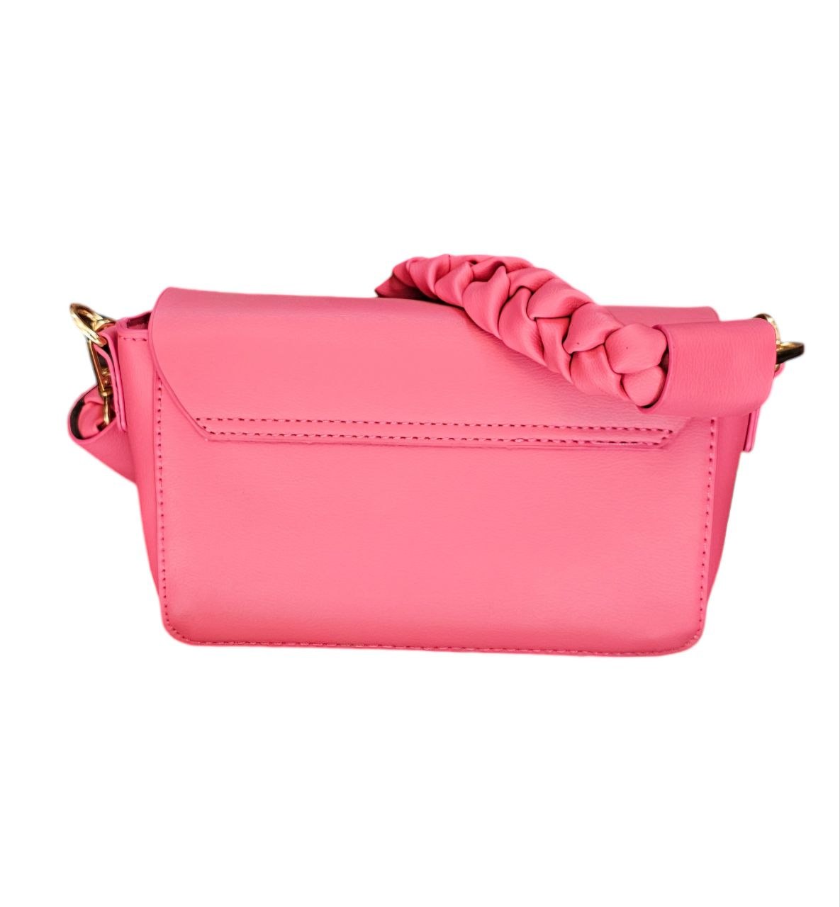 Bolso Crossbody Elegante Color Rosa con Asa de Mano y Correa para Hombro