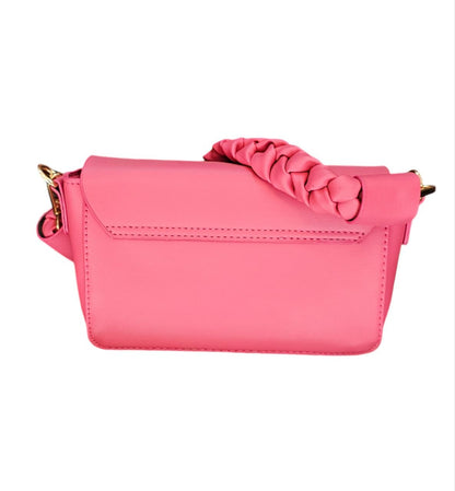 Bolso Crossbody Elegante Color Rosa con Asa de Mano y Correa para Hombro