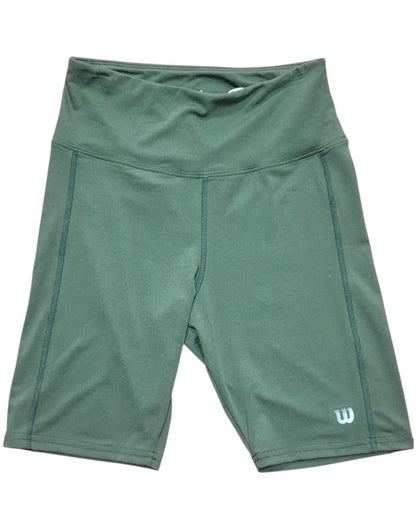 Bike Shorts Wilson para Mujer – Estilo 10910-VEO-MD | Color Verde Oscuro | Talla M