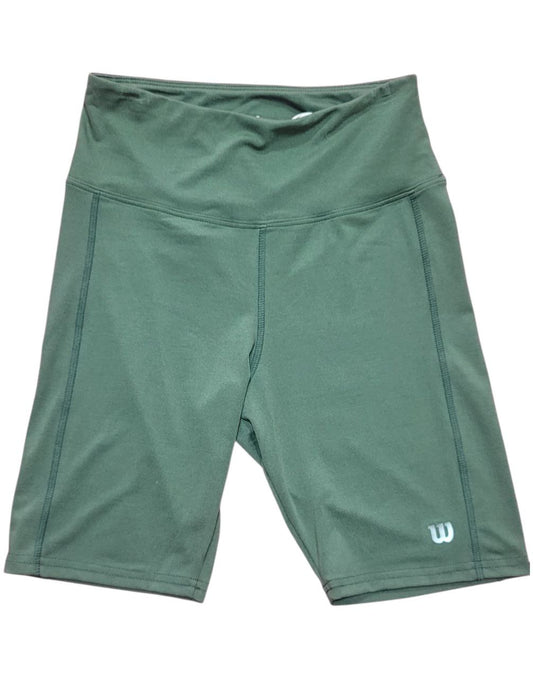 Bike Shorts Wilson para Mujer – Estilo 10910-VEO-MD | Color Verde Oscuro | Talla M