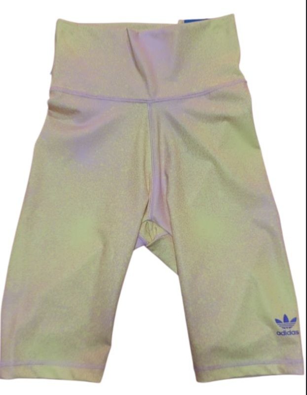 Bike Shorts Adidas para Mujer HL6601 – High Rise Tight Fit | Multicolor Amarillo y Rosa | Talla XS