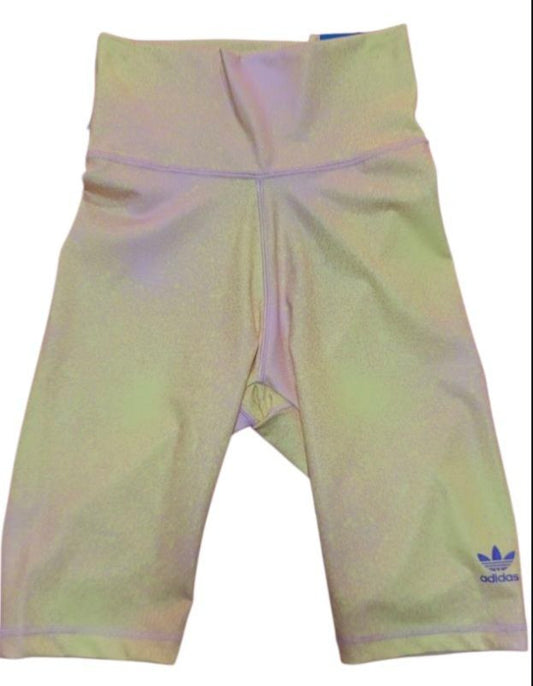 Bike Shorts Adidas para Mujer HL6601 – High Rise Tight Fit | Multicolor Amarillo y Rosa | Talla XS