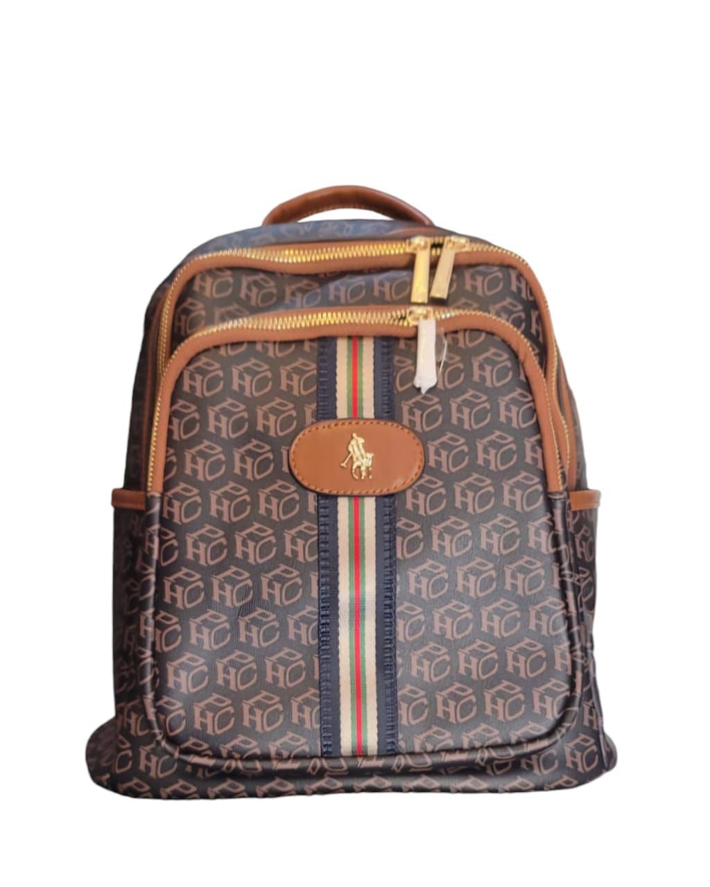 Mochila HPC Polo para Mujer en Piel Sintética Café | Diseño Elegante