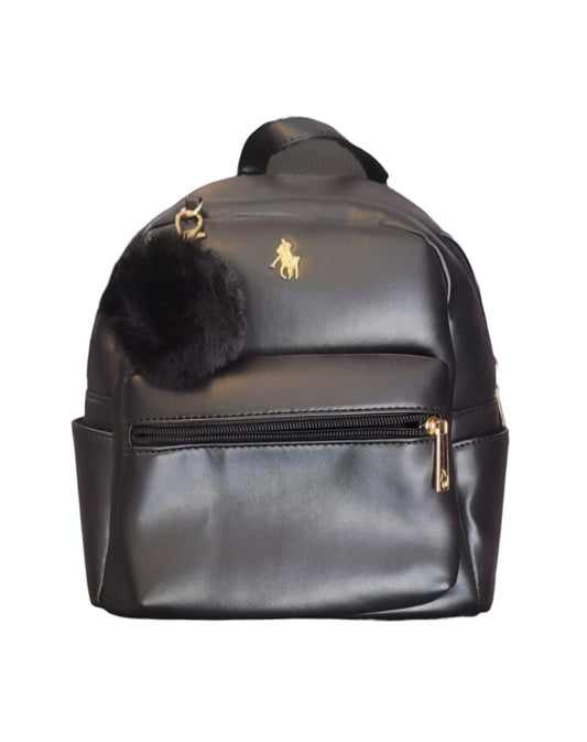 Mochila Elegante HPC Polo para Mujer Negra | MY BEAUTIFUL ALYS SHOP